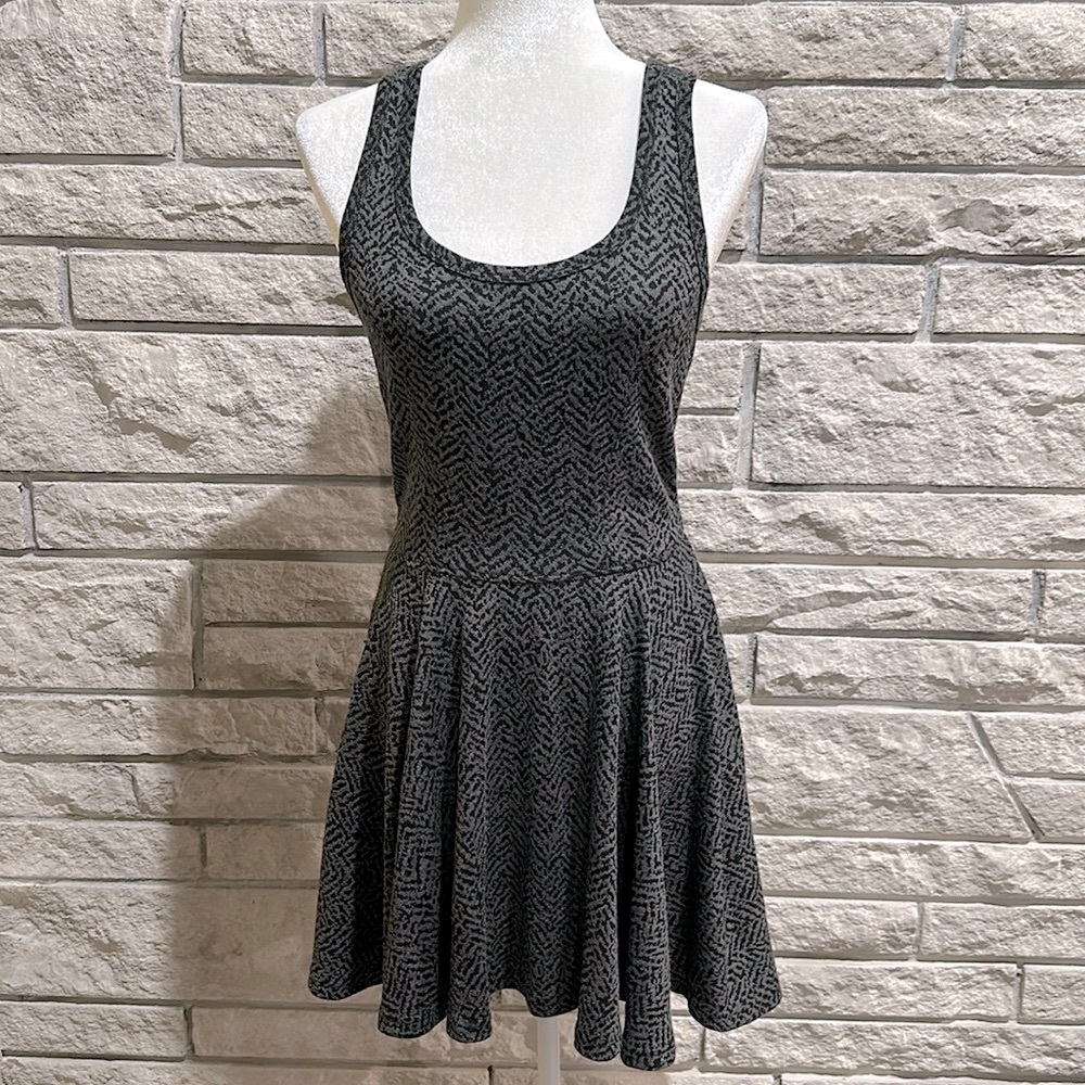 Express gray and black dress